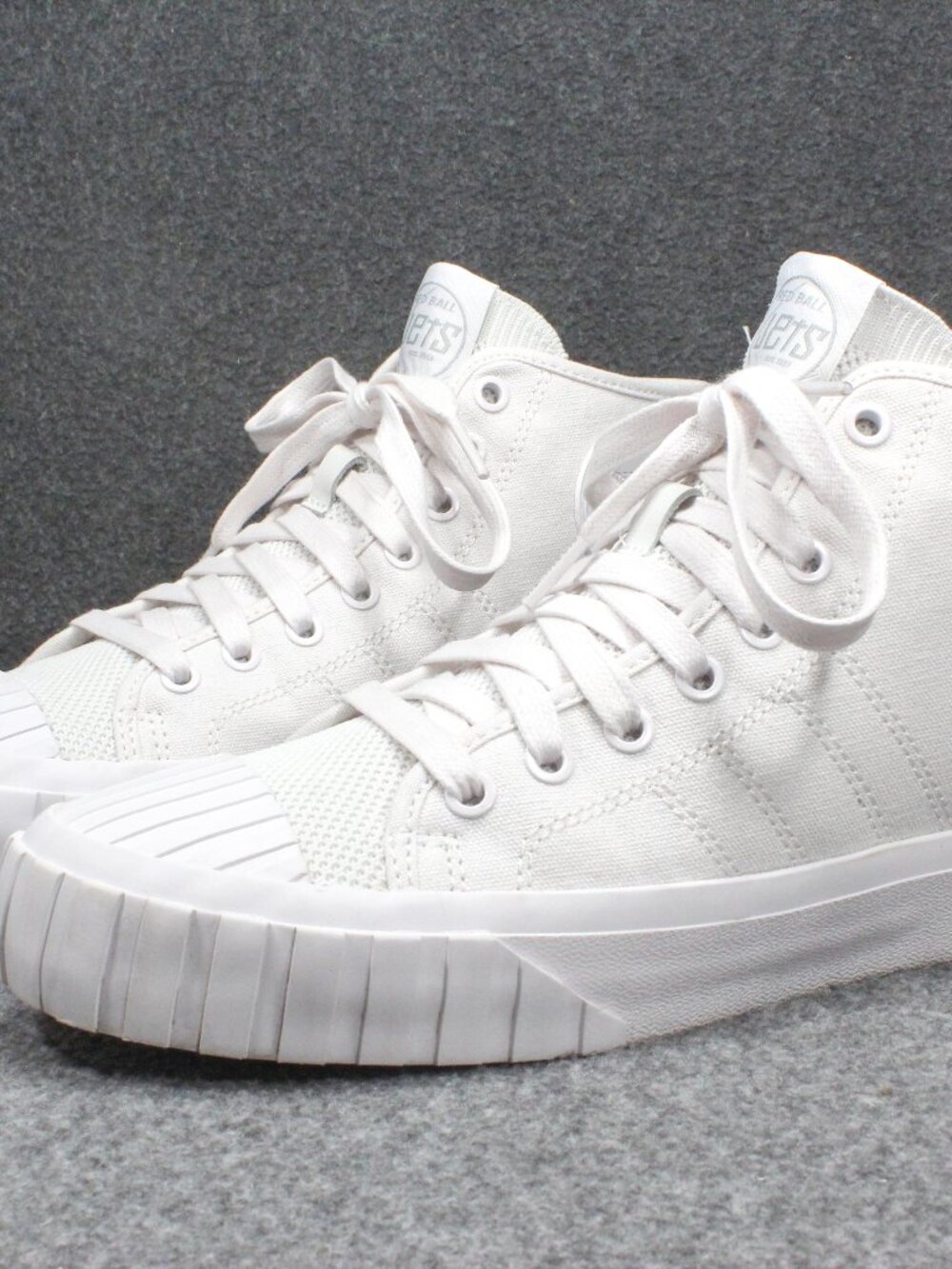 Red Ball Jets Red White Legacy Hi Canvas Sneakers High Tops Mens 8 Womes 9.5